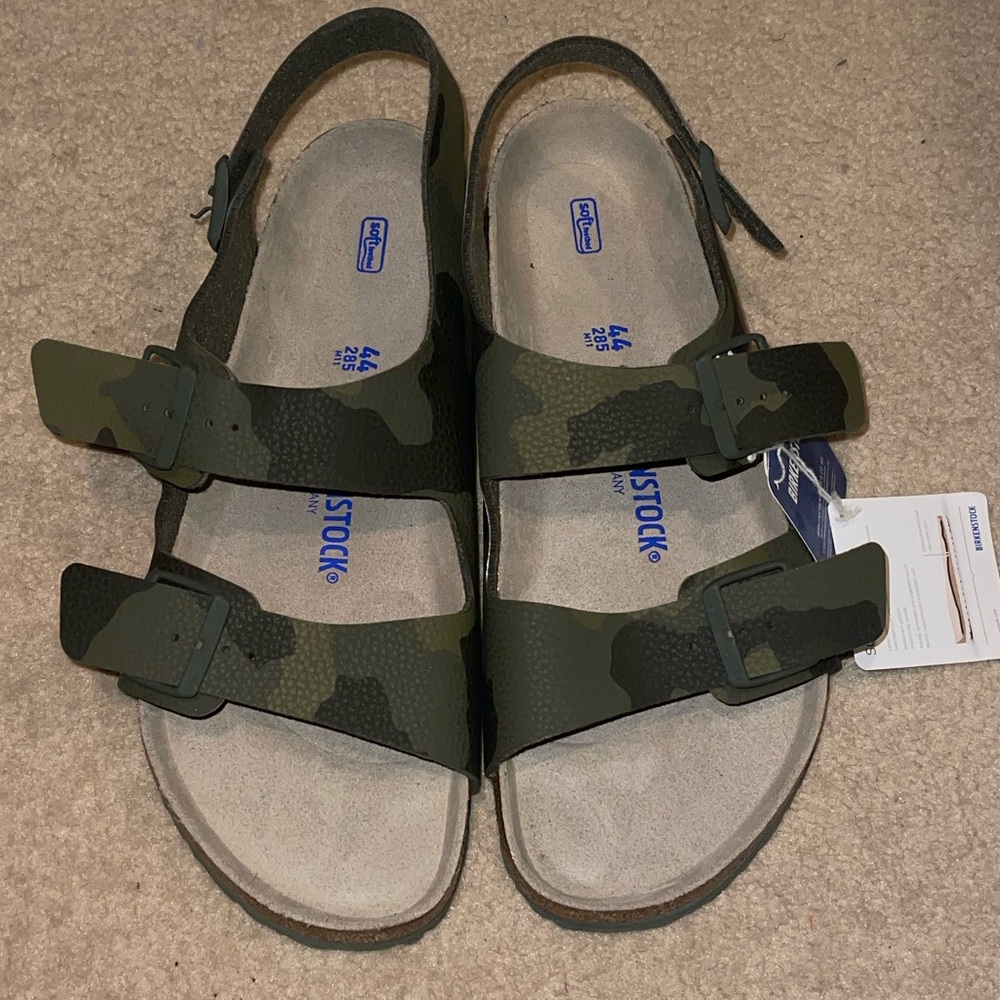 Birkenstock Milano Desert Soil Camo Green Sandals - Picture 2 of 6